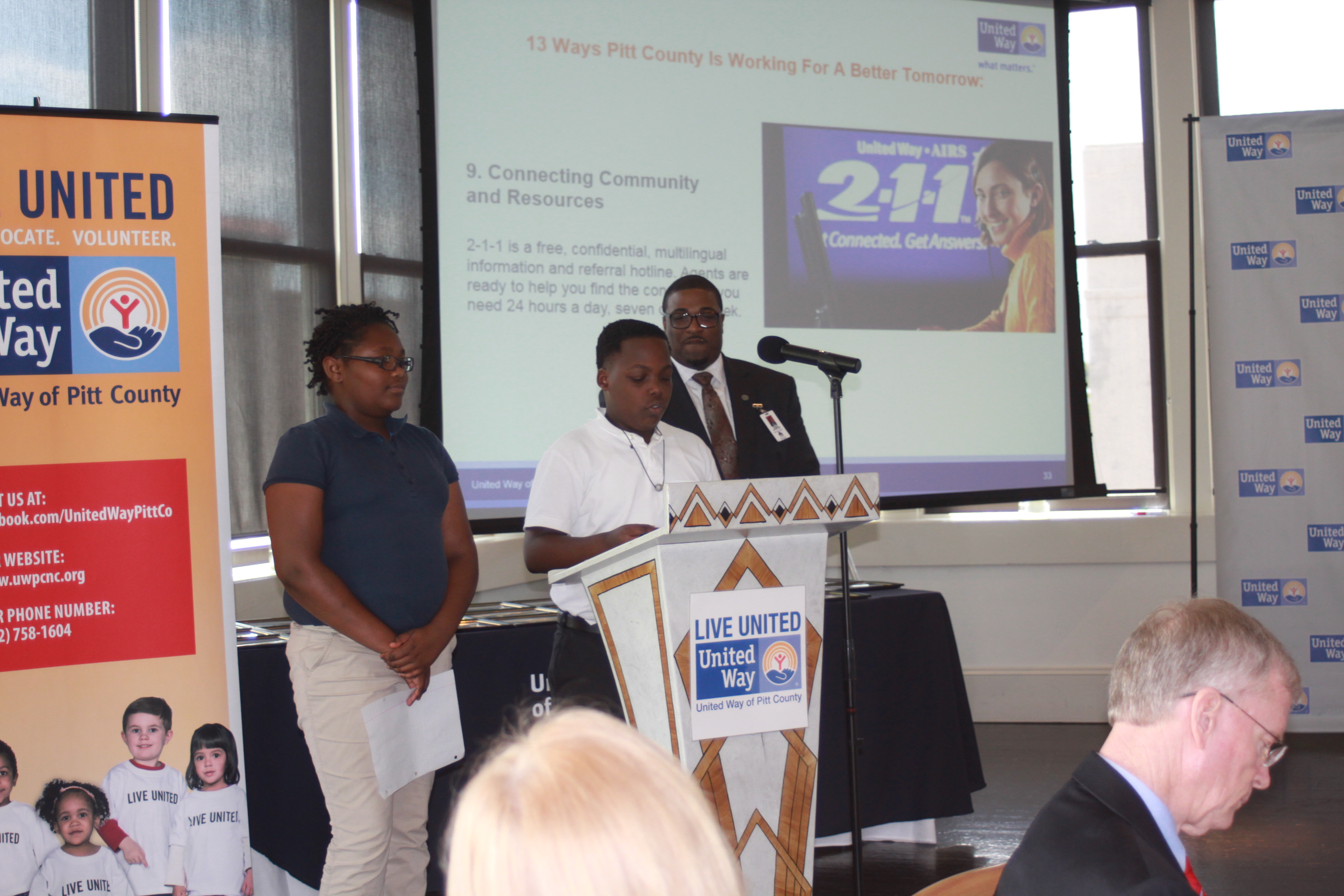 Asonti and Rashid talk about Student Success Academy at our United Way annual meeting.